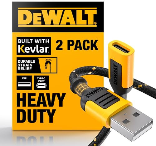 Dewalt Heavy Duty Usb To Usb C Adapter 2Pack, Usbc Female To A Male Otg Charger Type C Converter For Apple Watch Ultra 7 8 9, Iphone 16 15 Plus Pro Max, Airpods 3, Ipad Air, Car, Samsung Galaxy S24 23