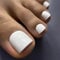 French False Toenails - Pure White Fake Toe Nail - Stick-on With Nail Glue - Acrylic Press-on Extensions - Spring Summer Seaside for Women Girls