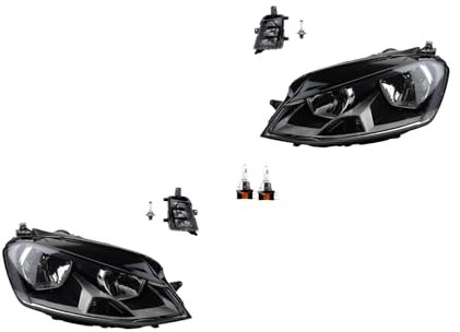Johns, Scheinwerfer Satz passend für VW Golf VII 5G1 BA5 12-16 H7 H15 +Nebel+Leuchtmit.