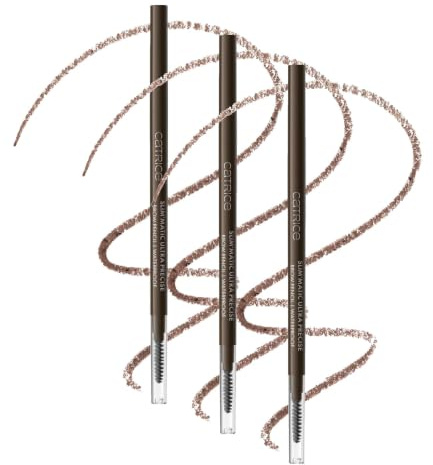 Catrice Slim'Matic Ultra Precise Brow Pencil Waterproof, Augenbrauenstift, Nr. 040, Braun, langanhaltend, definierend, vegan, wasserfest, ohne Mikroplastikpartikel, Nanopartikel frei, 3er Pack (0.05g)