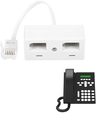 Telephone Splitters, 2 Way BT Phone Socket Adapter, Broadband Modem, RJ11 to BT Phone Adapter, Socket Cable Filter, Plug Male to 2 Female, Phone Line Cable for BT Telephone and RJ11 Device Like Modem
