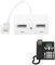 Telephone Splitters, 2 Way BT Phone Socket Adapter, Broadband Modem, RJ11 to BT Phone Adapter, Socket Cable Filter, Plug Male to 2 Female, Phone Line Cable for BT Telephone and RJ11 Device Like Modem
