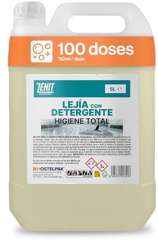 Hostelpak | 5 L | Multipurpose Laundry Detergent for Home | Deep Cleaning and Stain Removal | Bathroom Cleaning