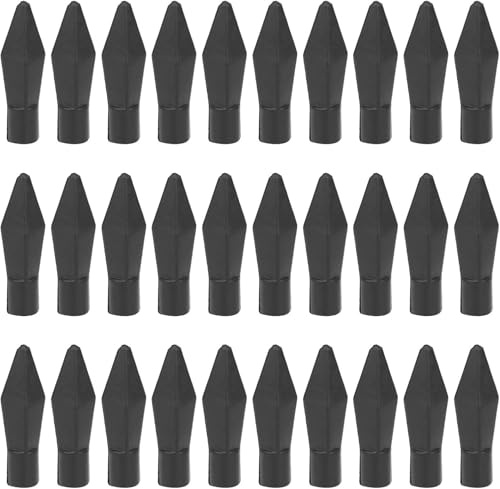 Ymhapp 25 Pcs Black Soft Rubber Practice Arrowhead Safety Glue On Target Arrow Tips for Shooting Practice Hunting Game Broadheads Arrows and Parts
