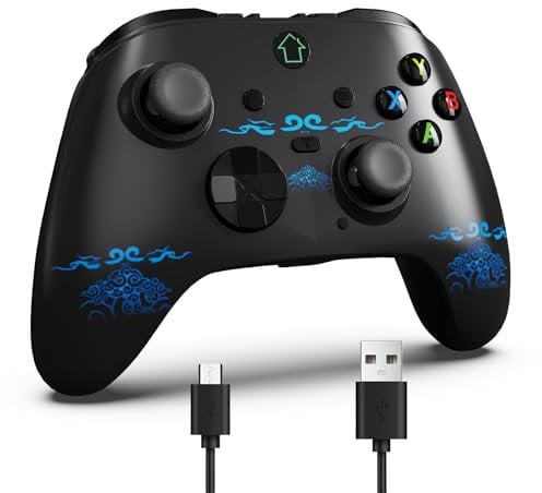 Wired Gaming Controller for X-one Controller, X-ONE Controller Compatible with X-one/S/X/PC Windows 10, X-one Controller with 3.5mm Audio Jack, Programming Buttons, Vibration Motors, RGB Light