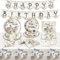 Partygeschirr Kinder Wizard Geburtstag Deko-52Pcs Pappteller Tischdecke Banner Kindergeburtstag Junge Mädchen Geburtstags Geschirr Birthday Party Tableware Supplies Kit Teller Servietten Tassen