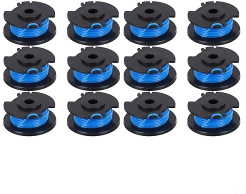 Homeponnew Lot de 3/6/9/12 bobines et ligne de rechange, bobine de rechange double ligne pour modèles OLT1832 18 V, y compris P2000, P2001, P2002, P2003 (12)