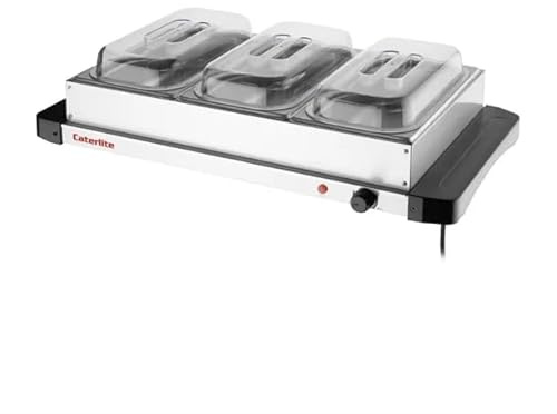 Caterlite Buffet Server & 1/1 GN Stainless Steel Warming Tray | Keeps dishes at safe serving temperatures for guests, optimized for busy event catering or mobile food service.