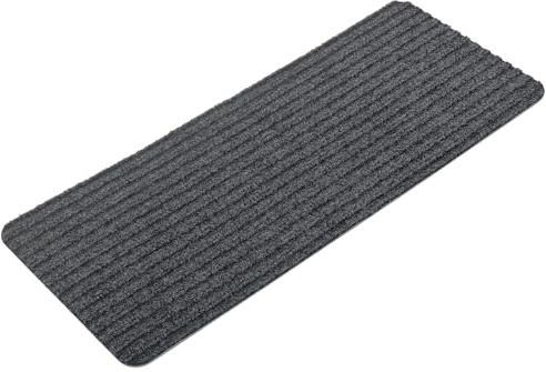 Homwiz Treppenstufen Matten, 55x22cm, Antirutsch Stufenmatten, Dunkelgrau | 15 Stück, Ohne Kleben, Rutschfest ,Waschbar Treppen Teppich, Wiederverwendbar Treppenteppich Innen für Haustiere Senioren