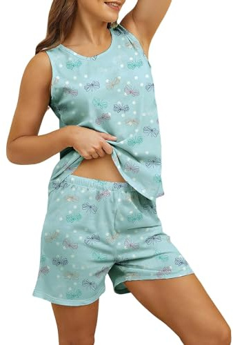 Set Pigiami Corti e Canotte da Donna in Cotone da Notte Abito da testimone