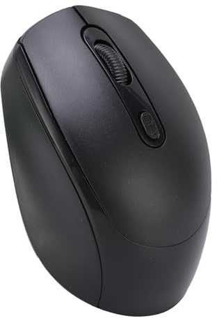 YUEHISY Silent Wireless Maus, 2,4 G Bluetooth 2 Modi, 800 1200 1600DPI Einstellbare, Wiederaufladbare Tragbare Kabellose Maus für PC -Laptop (Black)