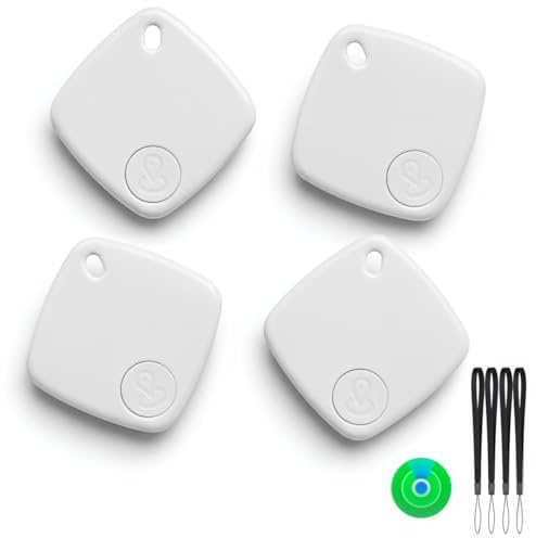 Localizador GPS. Air Smart Tag Apple | Finder Tracker | Soporte iOS |Pack 4 | Rastreador GPS Mini | SmartTag Bluetooth Maletas, Niños, Llaves, Coche, Moto, Bicicleta | Tracker para Collar Gatos y Perros
