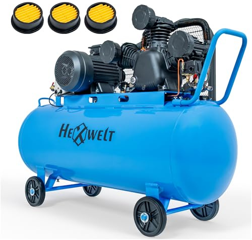 Compresor 300L Compresor de aire 8 Bar, compresor de aceite 7500W, 3 cilindros de hierro fundido, 1090 l/min, 380 V, regulador de presión, manómetro, 2 salidas, para taller y herramientas neumáticas