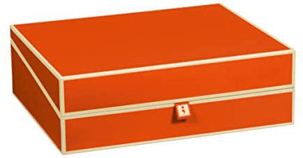 Semikolon 352588 Dokumentenbox - Aufbewahrungs-Box für Dokumente A4-31,5 x 26 x 10 cm - orange orange