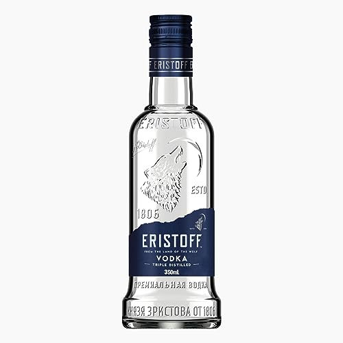 ERISTOFF Vodka Premium, 37,5 % Vol, 35cL / 350mL, Filtrée au Charbon, Spirit Vodka Triple Distillée