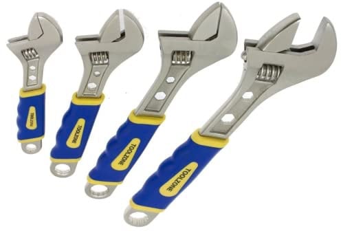 4pc Adjustable Spanner / Wrench Set Covers Range 0-36mm
