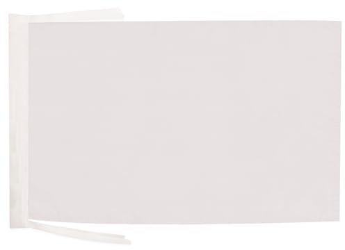 BANDERA UNICOLOR BLANCO 45x30cm - BANDERINA BLANCA 30 x 45 cm cordeles - AZ FLAG