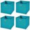 Stick&Shine 4X Aufbewahrungs Korb Türkis Faltbox 33 x 33 x 33 cm Regalkorb faltbar