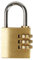 COGEX 80724 Cadenas à 3 codes Laiton 30 mm, Dore