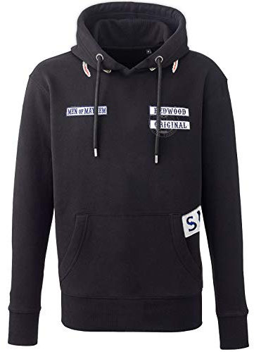 DPX-1 Samcro Herren Kapuzenpullover mit originalgetreuen, aufgestickten Aufnähern, Größen S bis XXL (XL)