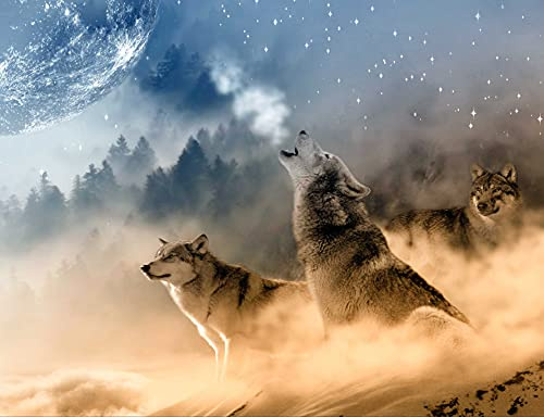 hansepuzzle 35423 - Wolf Puzzle 1000 Teile - Tierwelt-Puzzle mit hochwertiger Aufbewahrung: Kartonbox und wiederverschließbarem Beutel - Format 60 × 46 cm