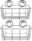 SANNO Suction Shower Caddy Shower Organiser Basket Shelf with Super Strong Suction Cups, Bath Organizer Kitchen Storage Basket for Gel Holder Bathroom Storage Shampoo, Conditioner -2 Packs