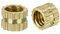 sourcing map 100 Stück Rändelschrauben mit Gewindeeinsätzen M4 x 4mm(L) x 5mm(OD) Messing