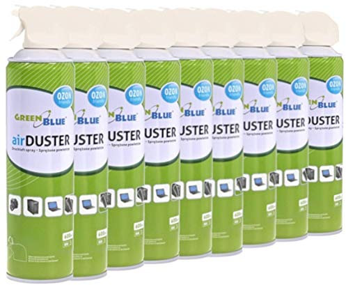 GreenBlue GB600 Air Duster 9x600ml Nettoyage atomiseur spray nettoyant pour air comprimé ozone amical OFFICE CLEAN (9)