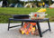 Klappbar Camping-Grill - Rost eckig / 45 x 29,5 x 16 cm (LxBxH) / Mit Tragetasche/Kochen & Braten über Lagerfeuer oder Feuerschale/Camping Picknick Outdoor BBQ Zusammenklappbar Klapprost