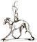 7K Charm Anhänger Hund Galgo aus 925 Sterling Silber (23x15mm)