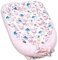 PaLulli 120x60 cm Babynest Babynestchen XXL Babykokon 2seitig 100% Baumwolle Kissen Nestchen für Babybett Reisebett für Baby und Säugling Feathers (Swallows)