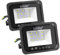 EXTRASTAR 10W LED Strahler Außen 2 Stücke,800LM 6500K Kaltweiß Superhell Außenstrahler, IP65 Wasserdicht LED Fluter, Außenlampe für Garten, Innenhöfe, Garage, Hotel, Sportplatz