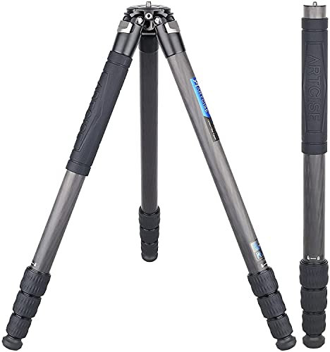 161 cm Kohlefaser Kamerastativ, ARTCISE C80 Hochleistungs-Kamera Reisestativ Professionelles Reisestativ Einbeinstativ für DSLR-Kameras, Video-Camcorder, max. Belastung 33 lb/15 kg