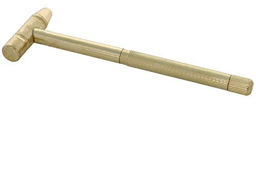 MTQY Micro Golden Copper Hammer 6 in 1 Micro Mini Multifunction Copper Craft Hammer and Screwdriver Hand Tool for Watchmaker Jewelers and Walnut eaters