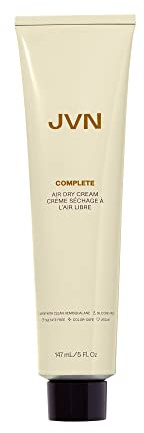JVN No Heat Complete Air Dry Cream, 5 Fl Oz, Hair Smoothing Cream Enhances Your Natural Texture, Curl Cream and Wavy Hair Products, Silicone Free