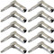 MEETOZ 10pcs Audio 1/4 90 Degree Right Angle Heavy Duty Plugs for Speaker Cables, Patch Cables, Snakes - TS Mono Male 1/4 Inch Phono 6.35mm Phone Plug
