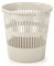 CABLEPELADO Papelera rejilla plastico, Cubo de reciclar, Cesta de basura, Papelera de plástico, Papelera escritorio, Papelera oficina, 28 cm alto x 27.5 cm diámetro, Capacidad 12 Litros, Beige