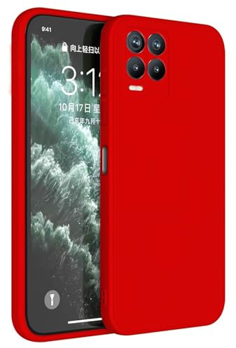 Topme Handyhülle Hülle Fur Realme 8 / Realme 8 Pro (6.4 Inches) Case Schutzhülle, Hautschutz Aus TPU Silikonhülle - Chinarot