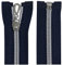 Aerzetix - C64099 - Set di 2 Cerniere Lampo a Spirale N°5 75cm separabile autobloccante - Rete in Nylon Argento - tiretto cursore in Metallo - Colore Blu Scuro - merceria