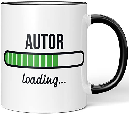 JUNIWORDS Tasse, Autor loading, Schwarz (6187690)