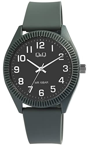 Q&Q Unisex-Uhr Silikon Dornschließe 10 Bar Analog Quarz