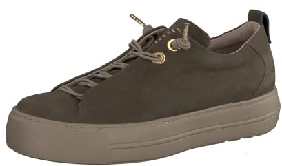 Paul Green Damen SUPER Soft Pauls, Frauen Bequemschuhe,Komfortschuhe,Halbschuhe,schnürschuhe,schnürer,Schnuerschuhe,Low-tie,Oliv (Military),39 EU / 6 UK