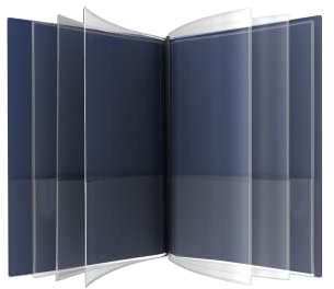 Nicky's® Multi Pocket Organizer, 10 or 14 Page Folder, Waterproof, Patented Tear-Resistant, Flexible Plastic, Proudly Made in USA, Binder Substitute. (14-in-1 Navy Blue)