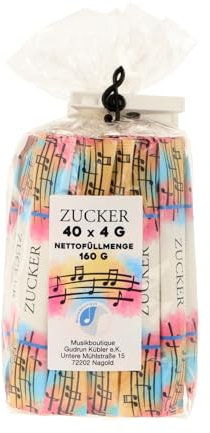 Bistro-Zucker Sticks Notenlinie, 40 Stück Packung