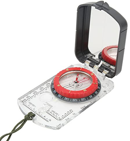 Klappkompass Mit, Professioneller Kompass zum Wandern Trageband kompass Kinder Outdoor marschkompass ausrüstung Outdoor Survival Ausrüstung, Geeignet für Camping, Abenteuer, Bergsteigen Aktivitäten