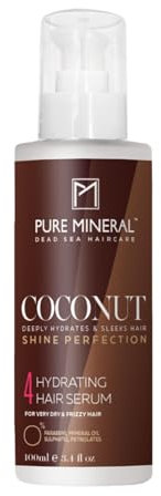 Pure Mineral - Haarserum mit Kokosöl für genährtes Haar - Stärkend, glänzend und belebend - Ohne Sulfate, Parabene, Petrolate - 100ml