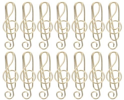 EXCEART Stilvolle Lesezeichen Mit Musiknoten 50 Stück Büroklammern Aus Metall Zum Festklemmen Von Dokumenten