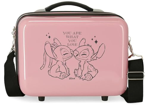 Disney Stitch You Love Fille Accessoire de voyage - Étui à cosmétiques, Rose, N/A