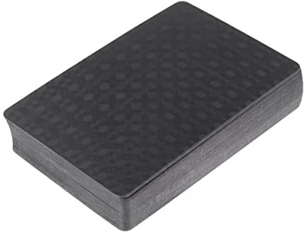 ibasenice Spielkarten Schwarz mit Kreativem Muster Robustes Papierpokerkarten Kartenspiel und Brettspielpoker zu Hause oder Unterwegs