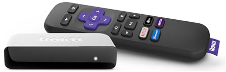 Roku 3920RW-SW 4K/HDR - Reproductor multimedia de transmisión con cable HDMI de alta velocidad y control remoto simple